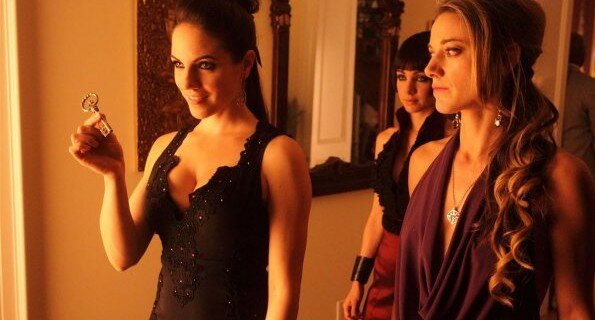 KEY PARTY y'all Bo (Anna Silk) and Lauren (Zoie Palmer) get all dolled up in Lost Girl 3x05