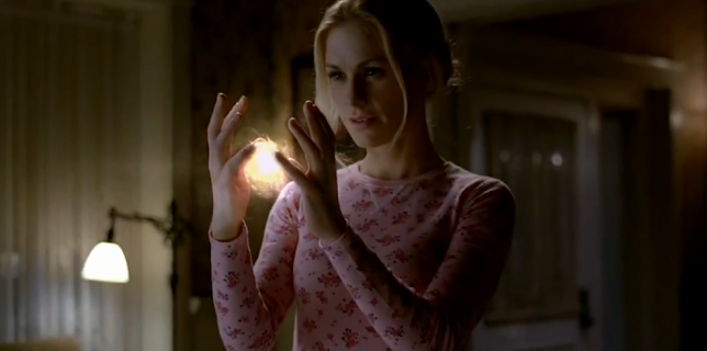 Sookie (Anna Paquin) plays with light in 'The Sun'