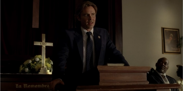 Sam (Sam Trammell) is now Mayor of Bon Temps after a six month time jump in 'Radioactive'