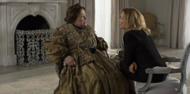 Fiona (Jessica Lange) wants all of LaLaurie's health and beauty tips in the second episode of AHS Coven 'Boy Parts'