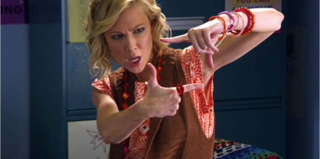 Val (Desi Lydic) figures front and center in Awkward.'s double dose