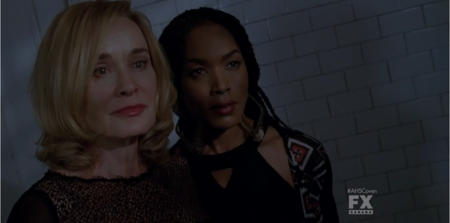 Fiona (Jessica Lange) and Marie Laveau (Angela Bassett) are peas in a pod in 'The Magical Delights Of Stevie Nicks'